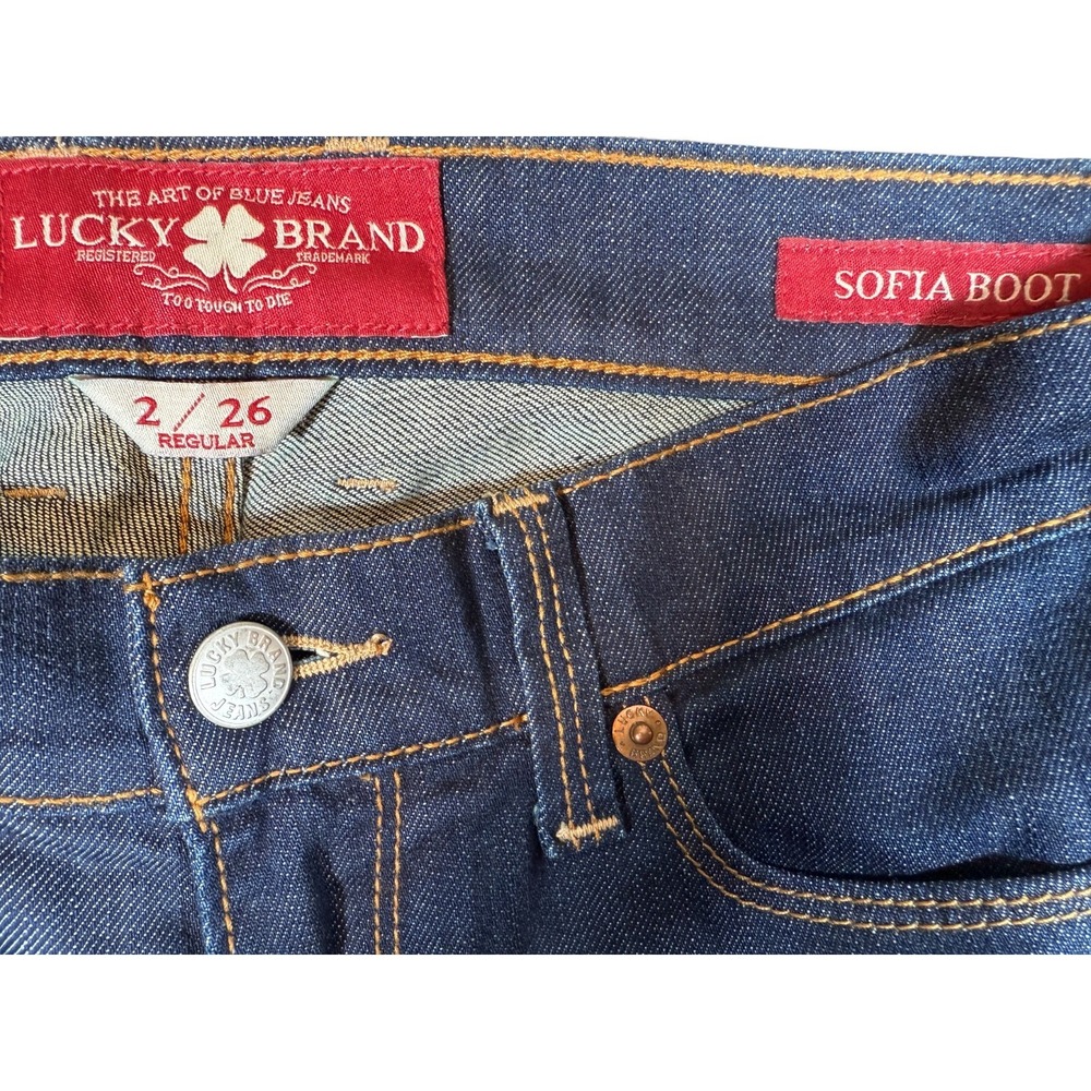 Lucky Brand Sofia Bootcut Jeans Womens‎ 2/26 (29x32) Blue Denim Cotton Regular - Picture 4 of 7